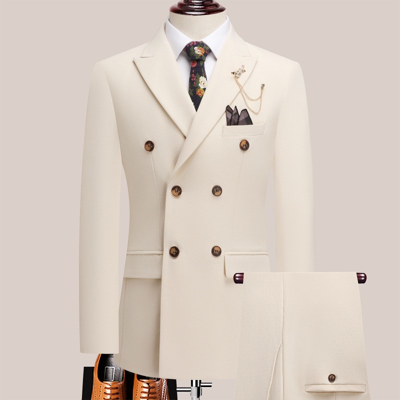 Men Suit Set Luxury Deep White - огляд і ціна Men Formal Wear For Dinner
