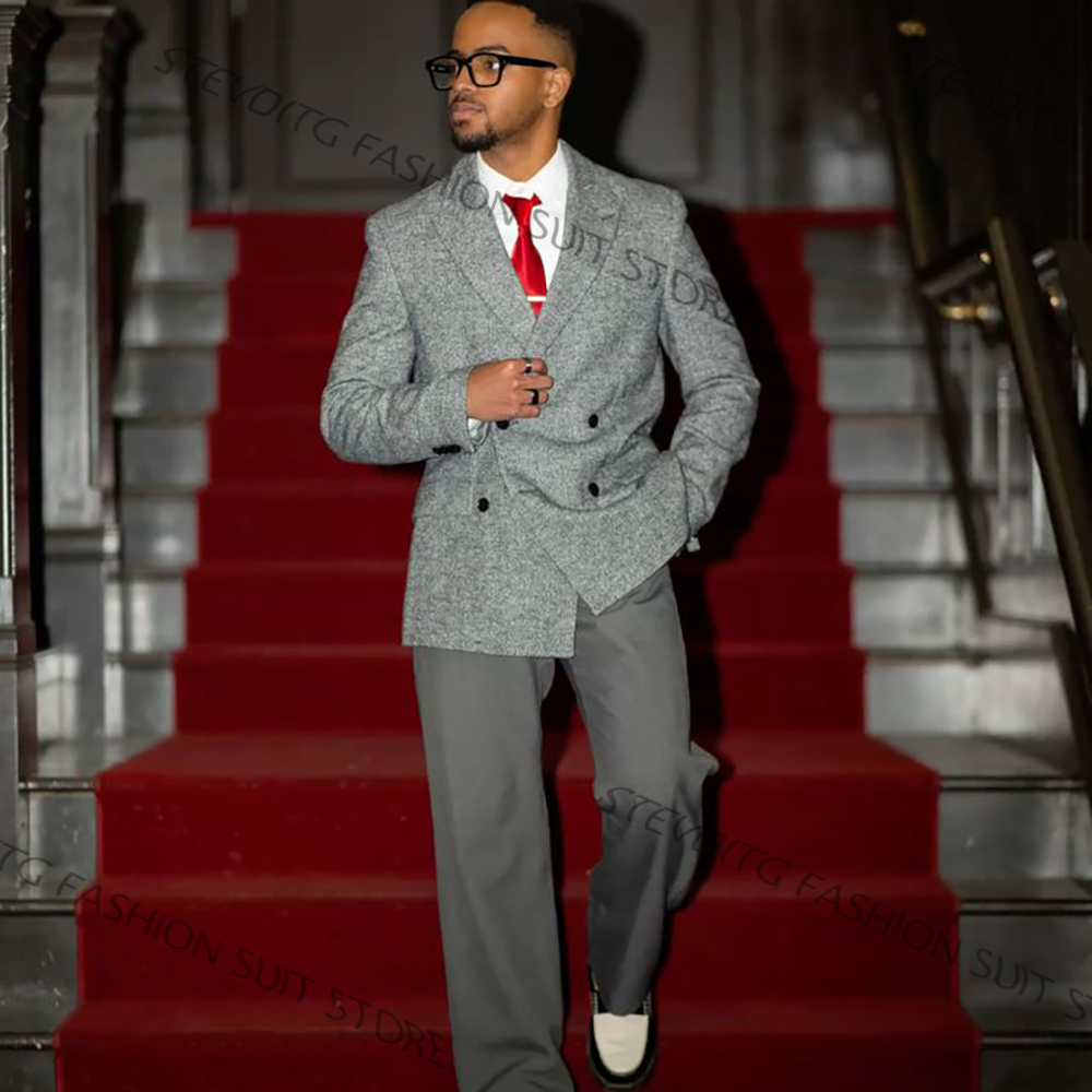 Casual Textured Men's Grey Dou - огляд і ціна Men'S Formal Evening Wear