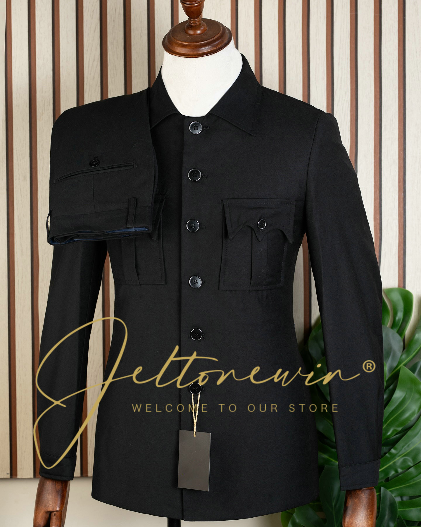 Men's Navy Blue Two Piece Suit - огляд і ціна Latest Men Formal Wear