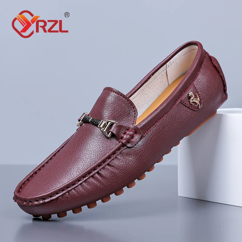 YRZL Loafers Men Shoes PU Leat - огляд і ціна Men'S Luxury Formal Wear Brands