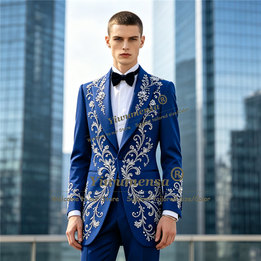 Luxury Crystals Beading Suits  - огляд і ціна Men Formal Wear For Dinner