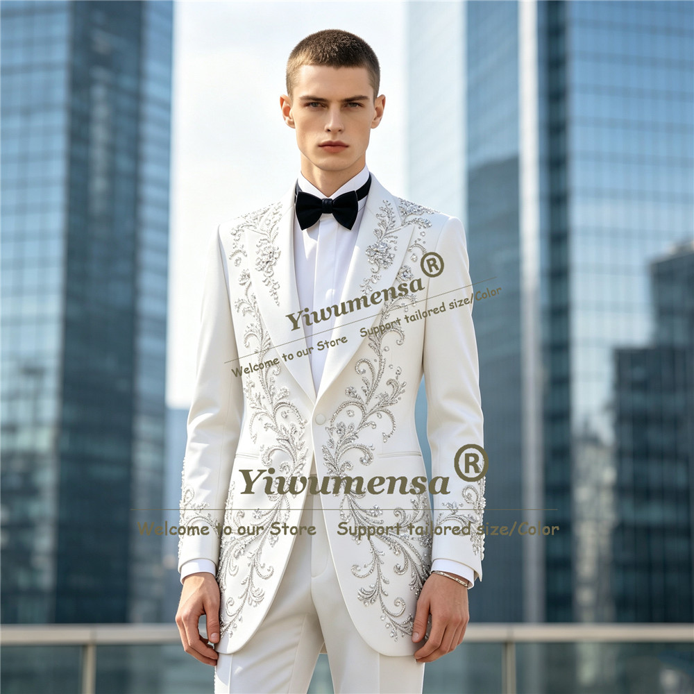 Luxury Crystals Beading Suits  - огляд і ціна Men Formal Wear For Dinner