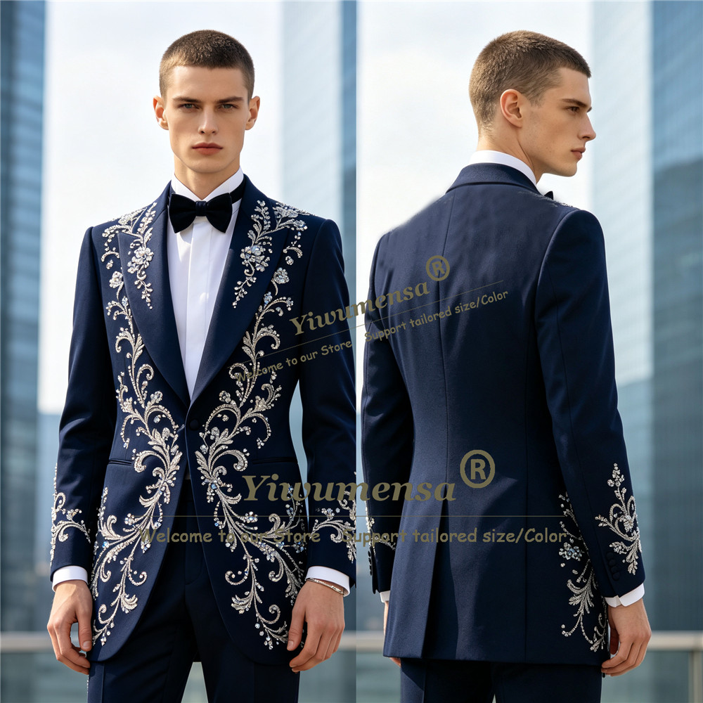 Luxury Crystals Beading Suits  - огляд і ціна Men Formal Wear For Dinner