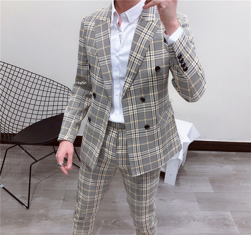 Latest New Style Smoking Plaid - огляд і ціна Latest Men Formal Wear