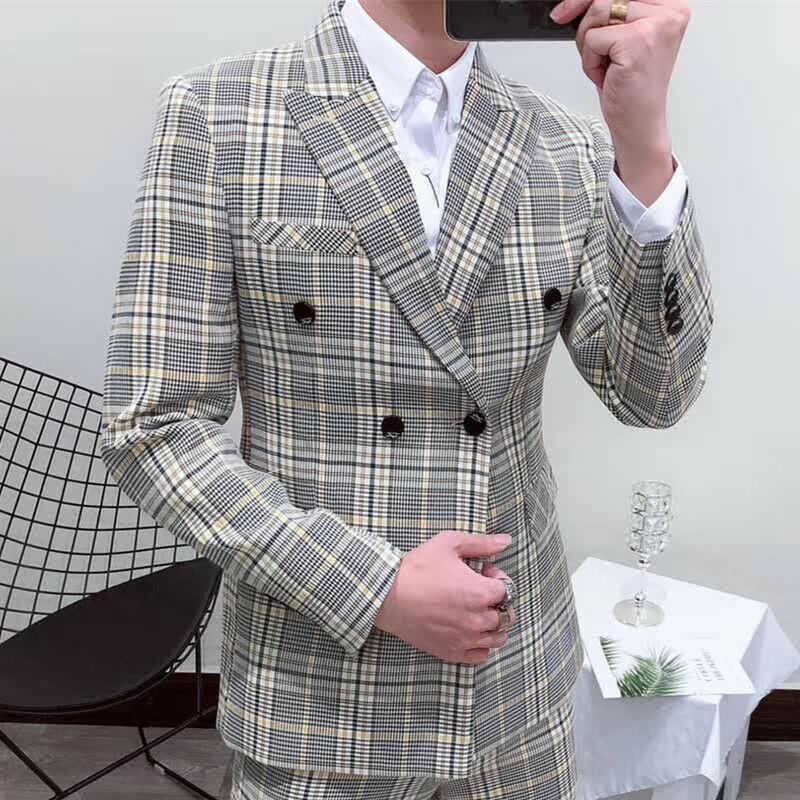 Latest New Style Smoking Plaid - огляд і ціна Latest Men Formal Wear