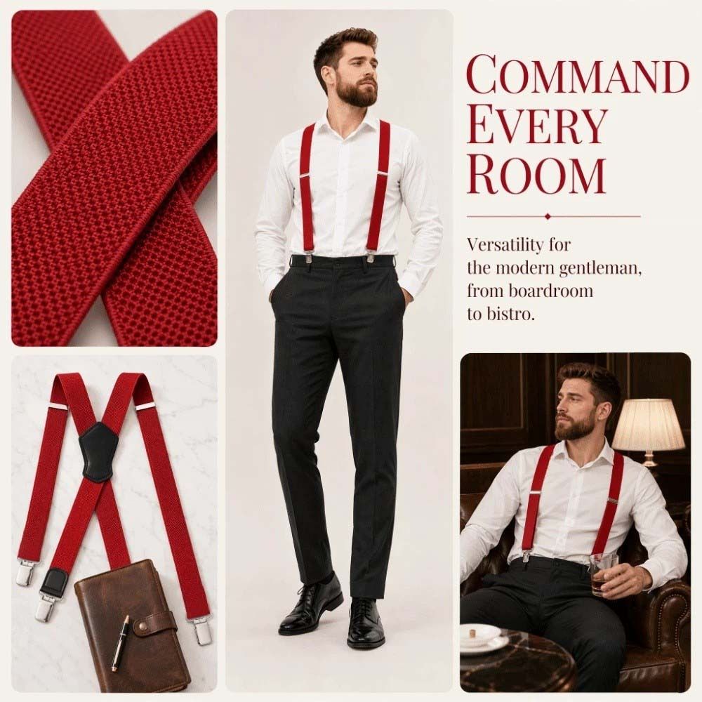 Elastic Heavy Duty Suspenders  - огляд і ціна Suspender Clip Formal