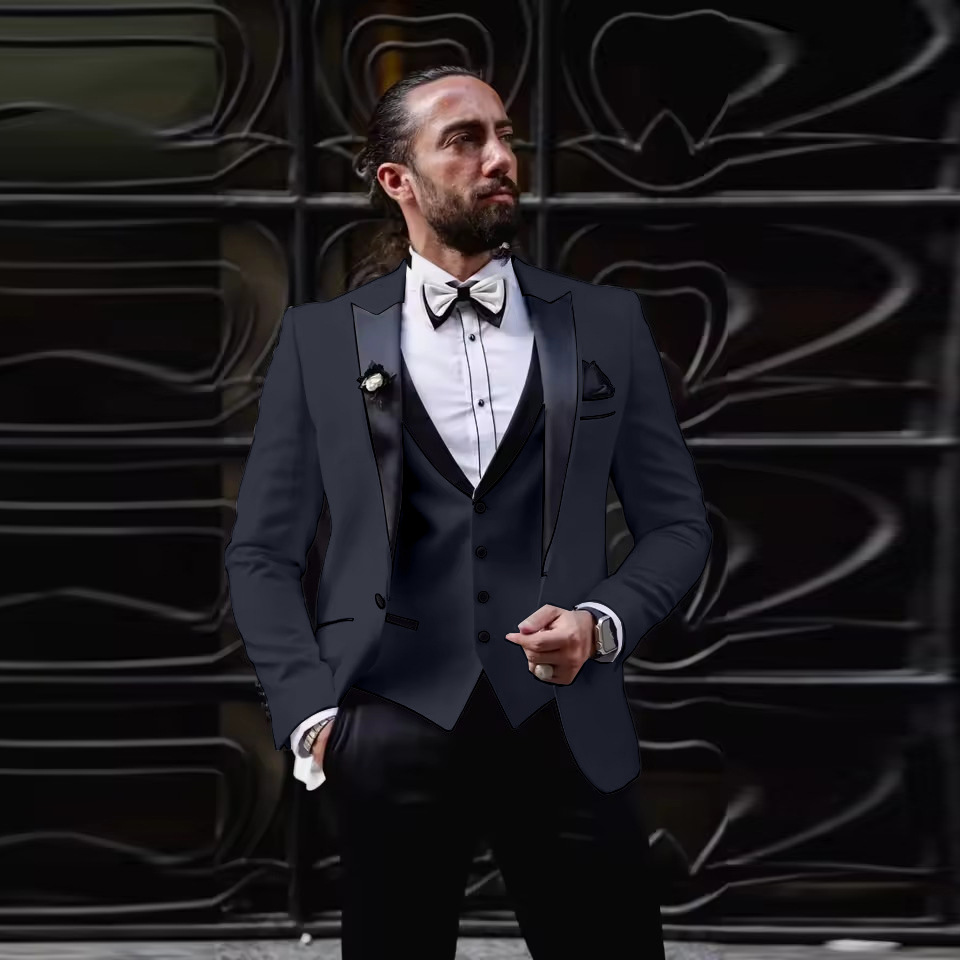 Men's Slim Fit 3 Piece Tuxedo  - огляд і ціна Men Formal Wear For Dinner