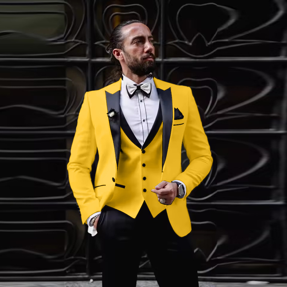Men's Slim Fit 3 Piece Tuxedo  - огляд і ціна Men Formal Wear For Dinner