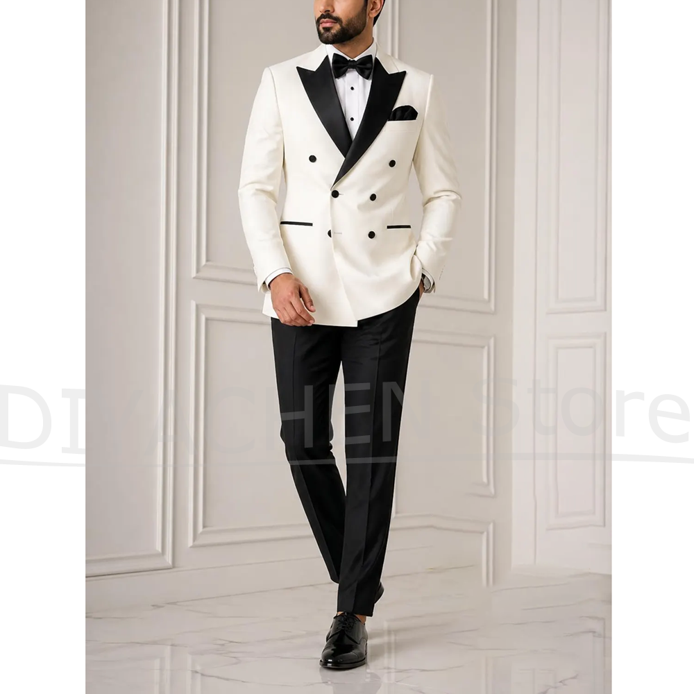 Fashion Men Peak Lapel Suit Do - огляд і ціна Men Formal Wear For Dinner