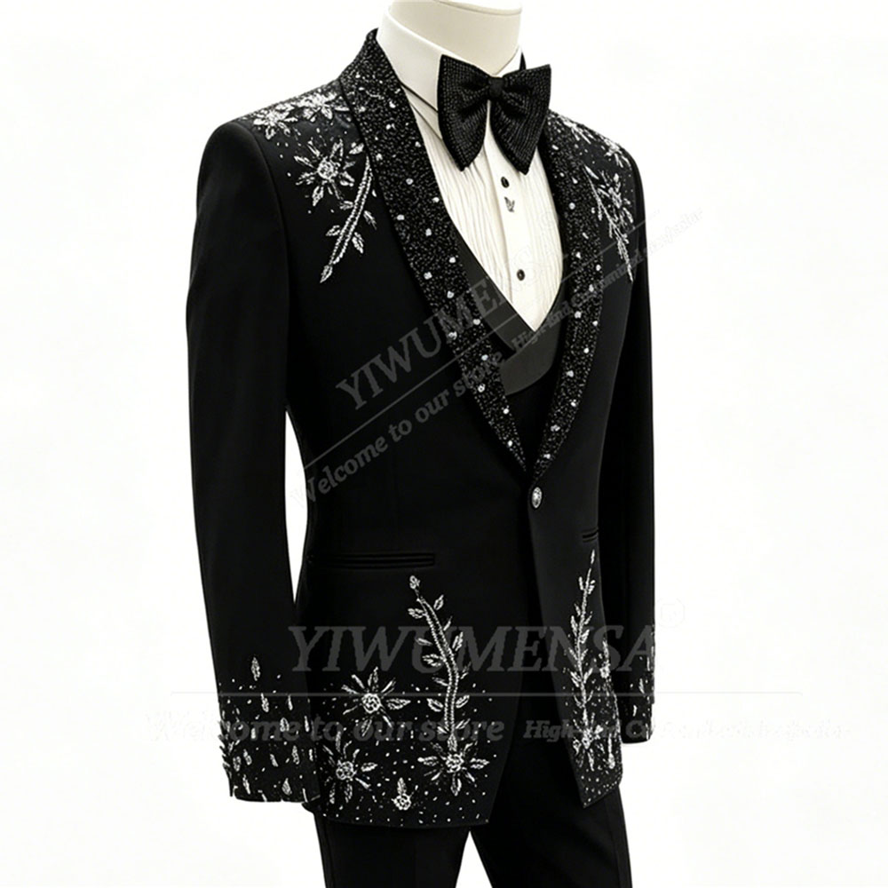 Brilliant Crystals Beading Sui - огляд і ціна Men Formal Wear For Dinner