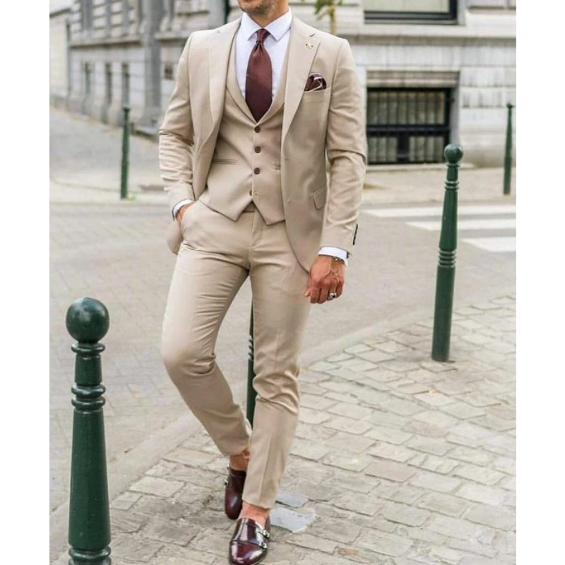 Notch Lapel Men Suits Slim Fit - огляд і ціна Men Formal Wear For Dinner